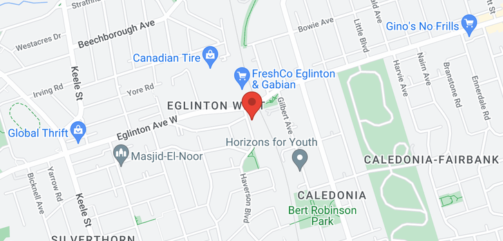 map of 2401 EGLINTON AVE W